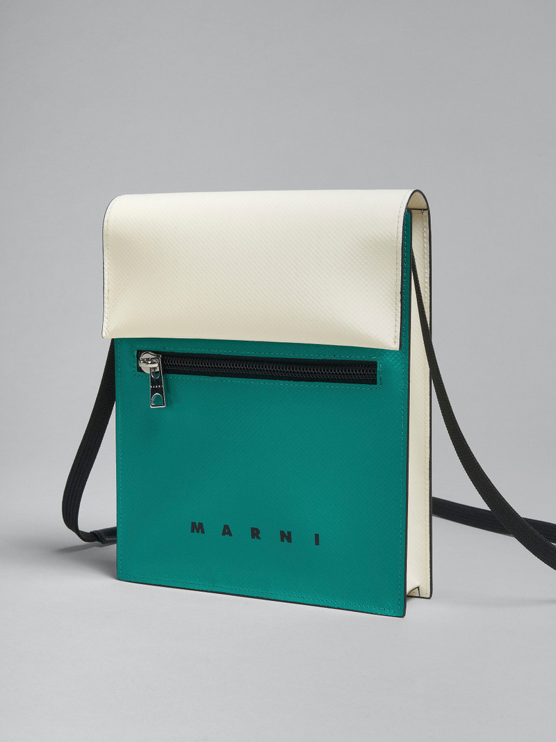 WHITE AND GREEN TRIBECA SHOULDER BAG 4