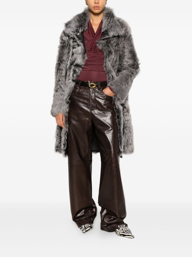 Yves Salomon belted shearling coat outlook