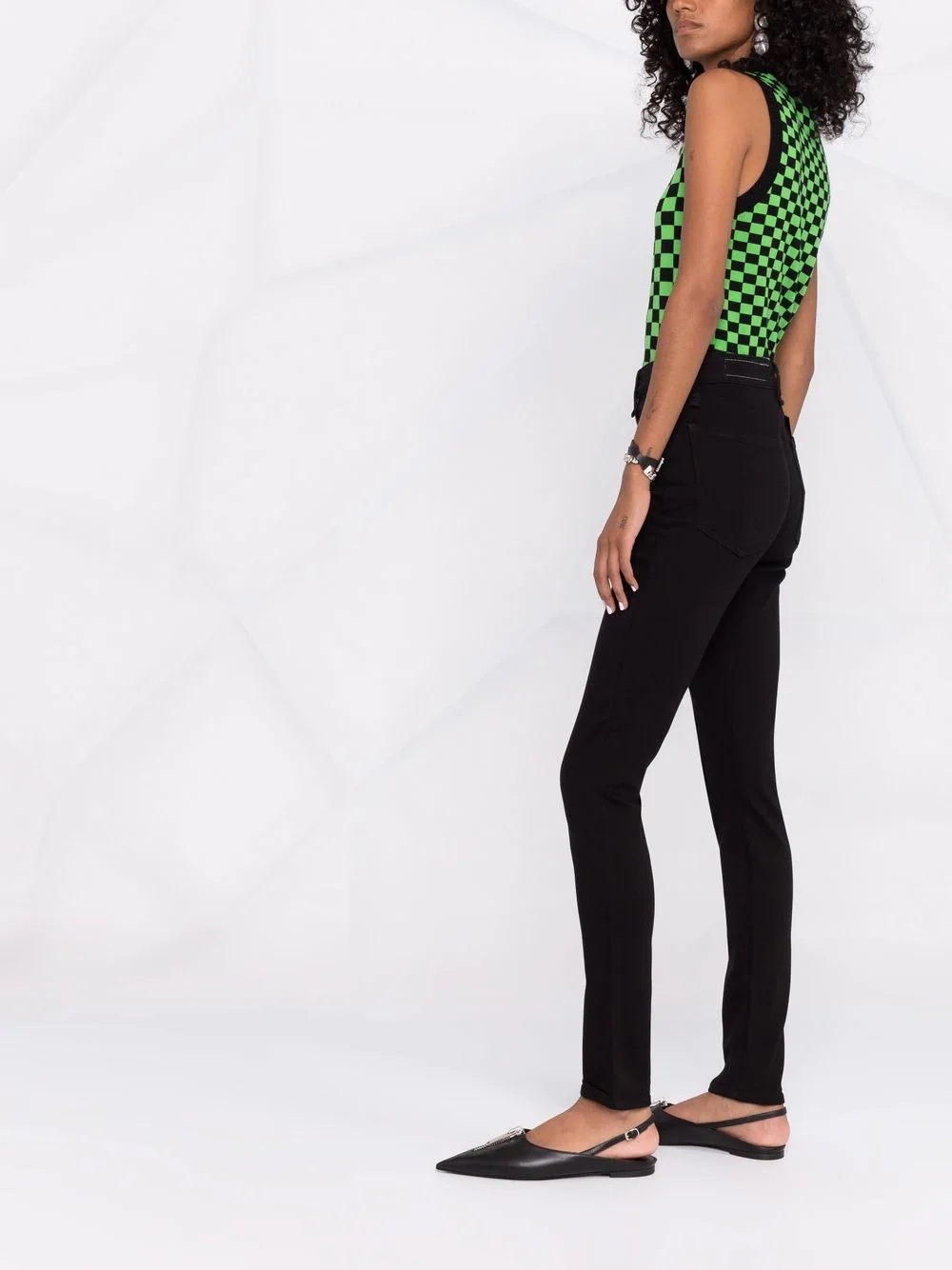 high-waisted slim fit jeans - 6