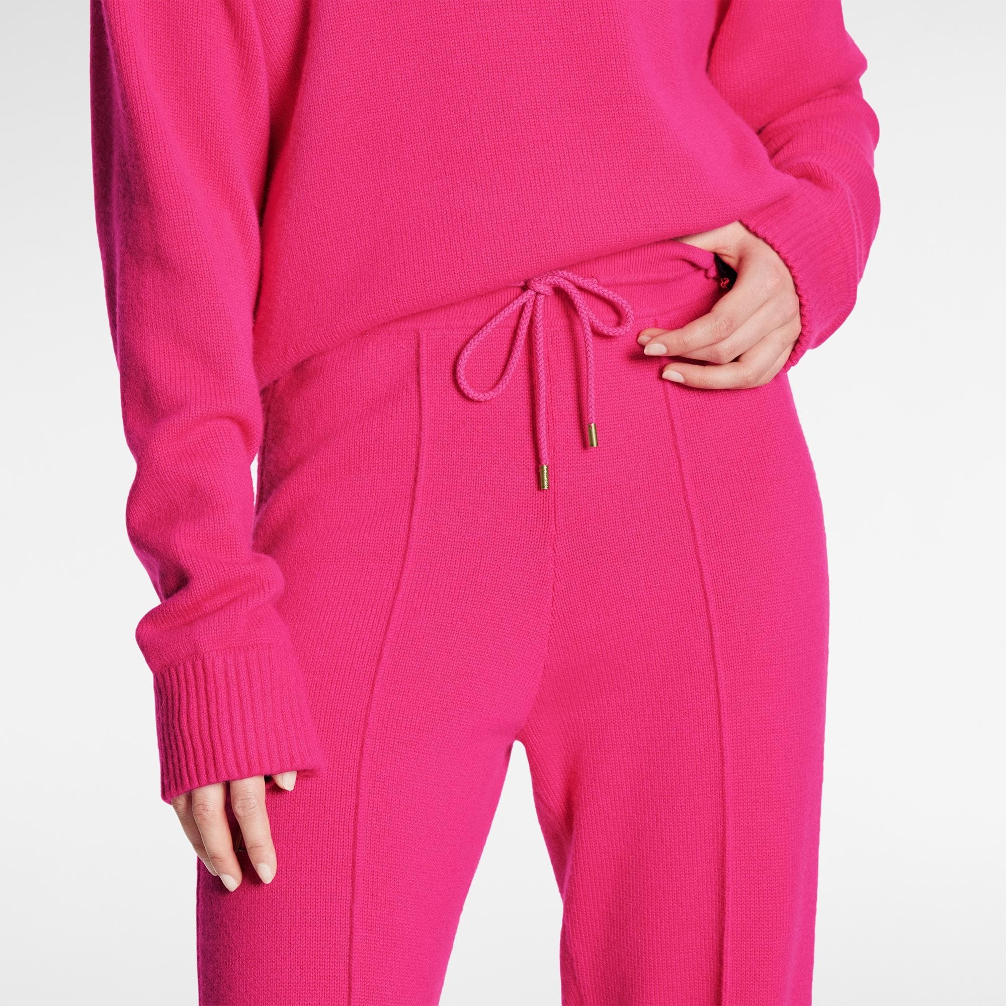 Open Ankle Cashmere Loungewear Pants - 4