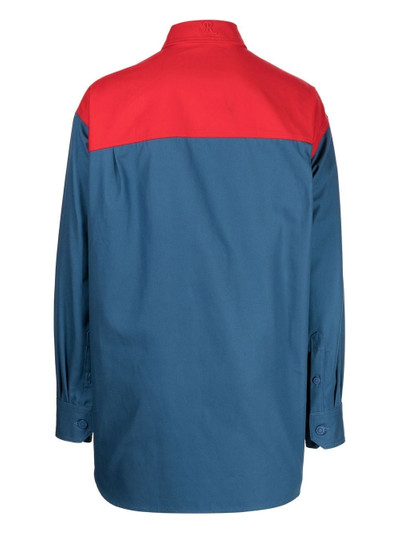 Raf Simons panelled long-sleeve shirt outlook