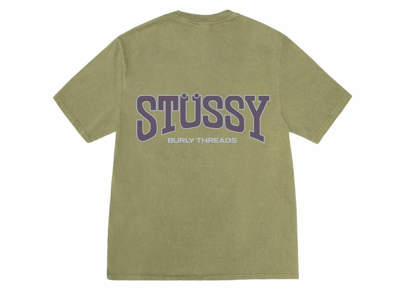 Stüssy Stussy Burly Threads Pigment Dyed Tee Olive outlook