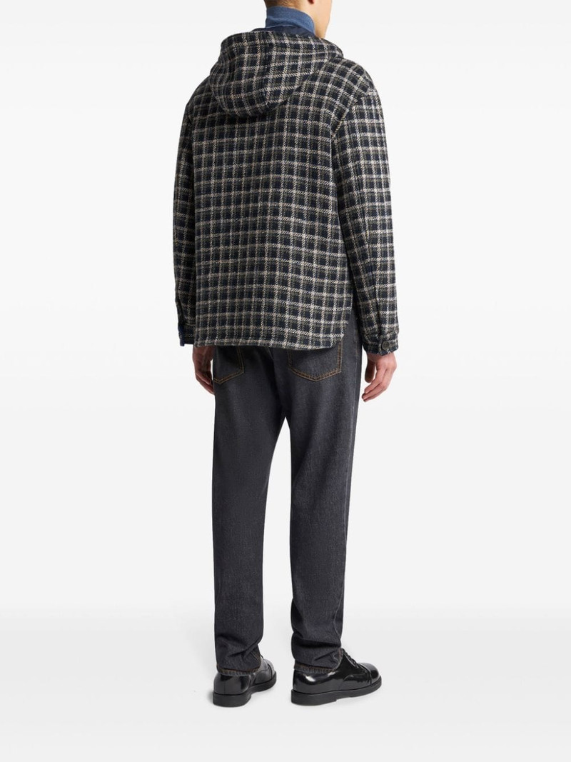 tartan-check hooded shirt jacket 3