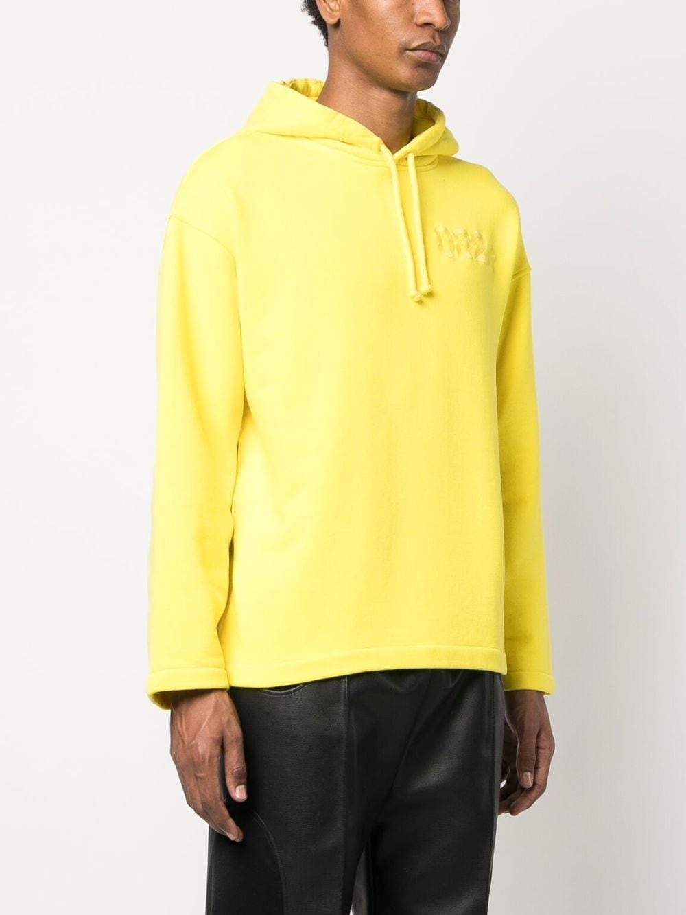 logo-embroidered organic cotton hoodie - 4