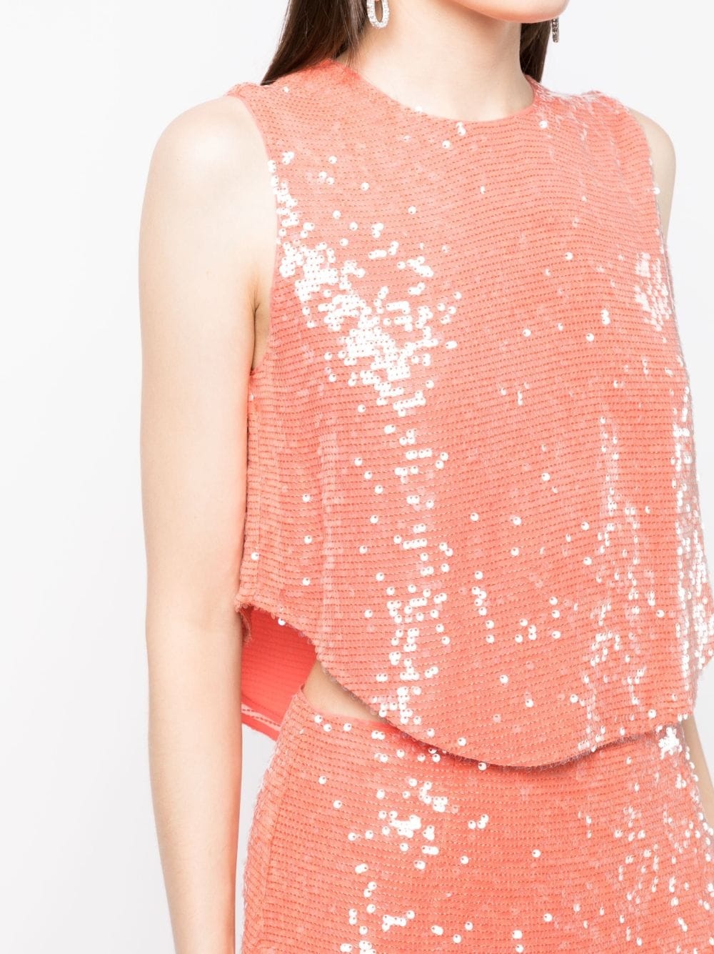 sequin-embellished sleeveless top - 5
