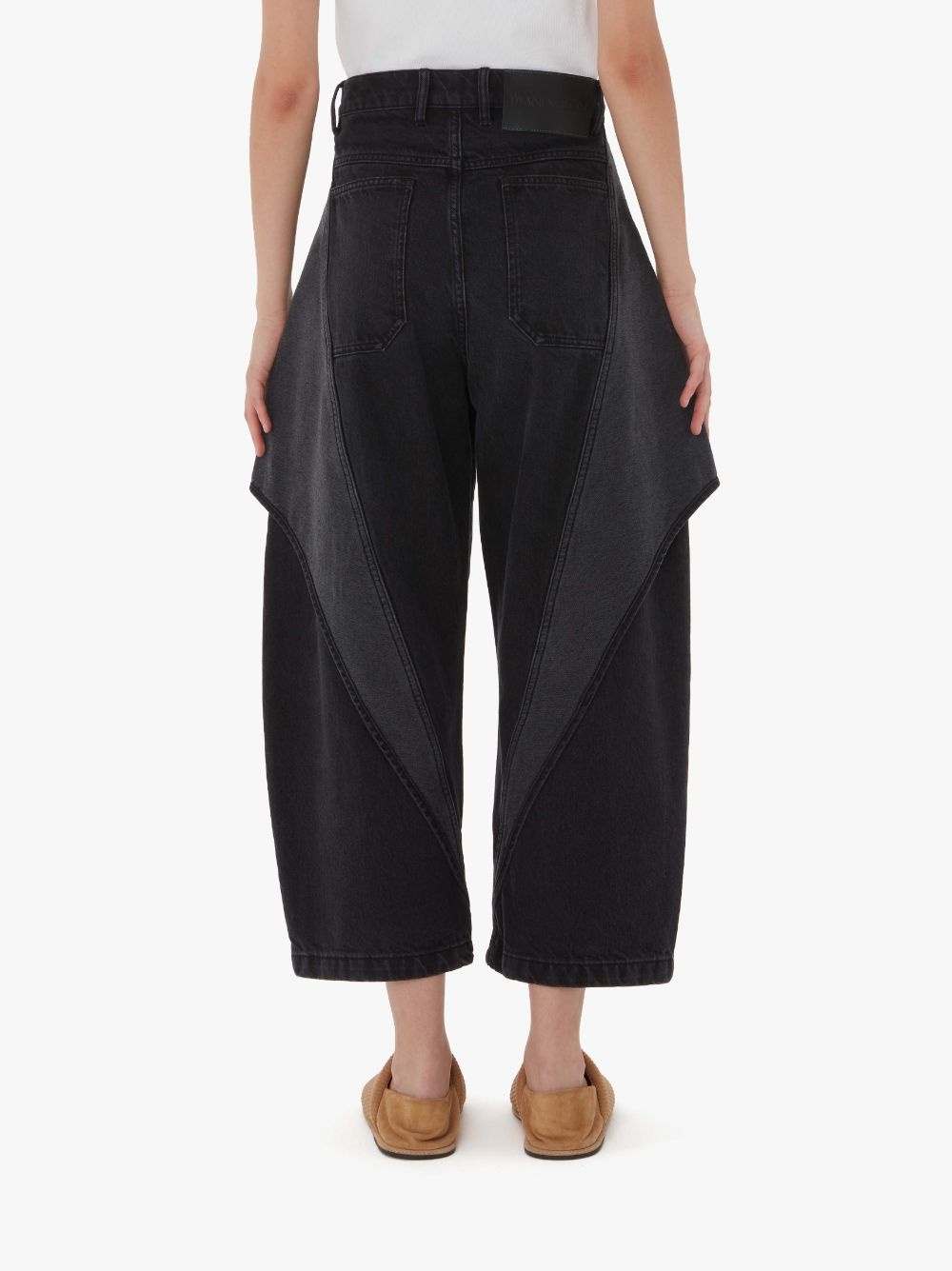 CROPPED SCULPTURAL DENIM JEANS - 3