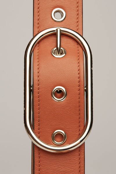 Acne Studios Leather eyelet belt almond brown outlook