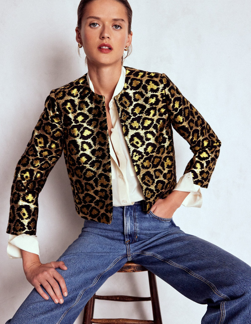 Jacquard Leopard Jacket-Leopard, Lurex Jacquard 6