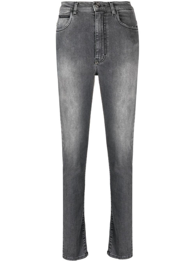 high-waisted denim jeggings 1