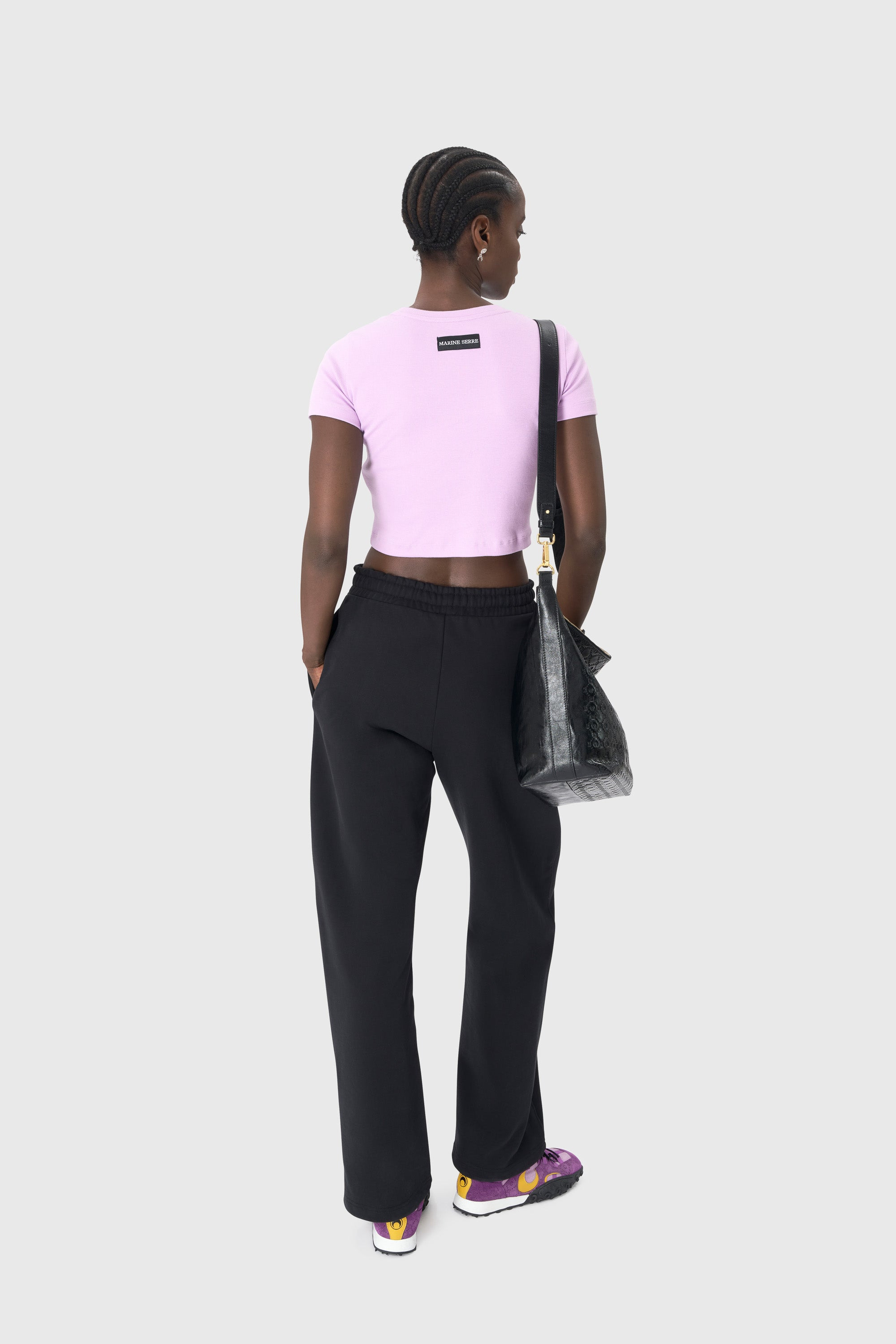 Moon Logo Ribbed Jersey Cut-Out T-Shirt - 4