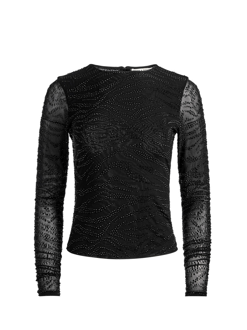 DELAINA EMBELLISHED CREW NECK LONG SLEEVE TOP 7