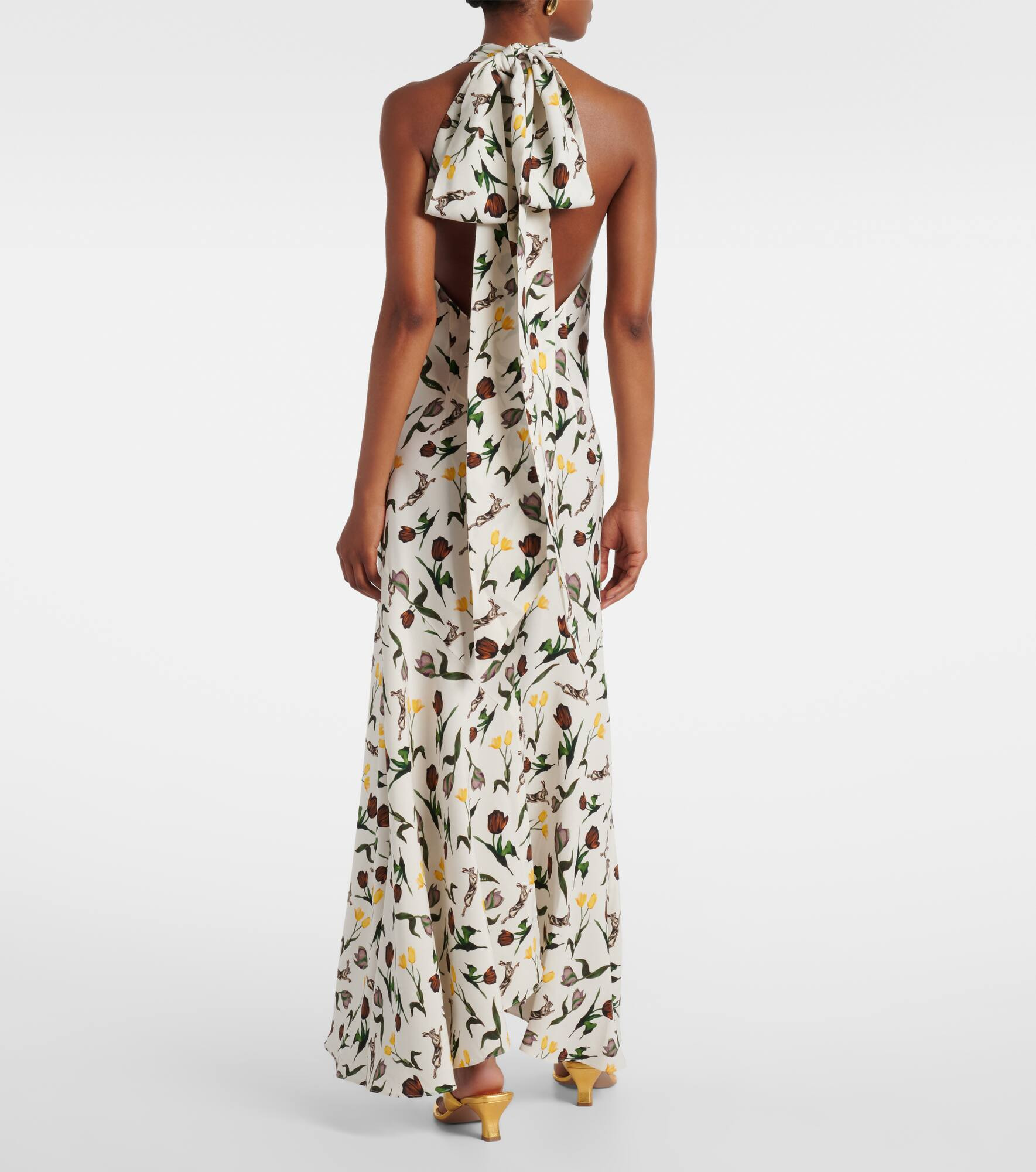 Floral poplin maxi dress - 3