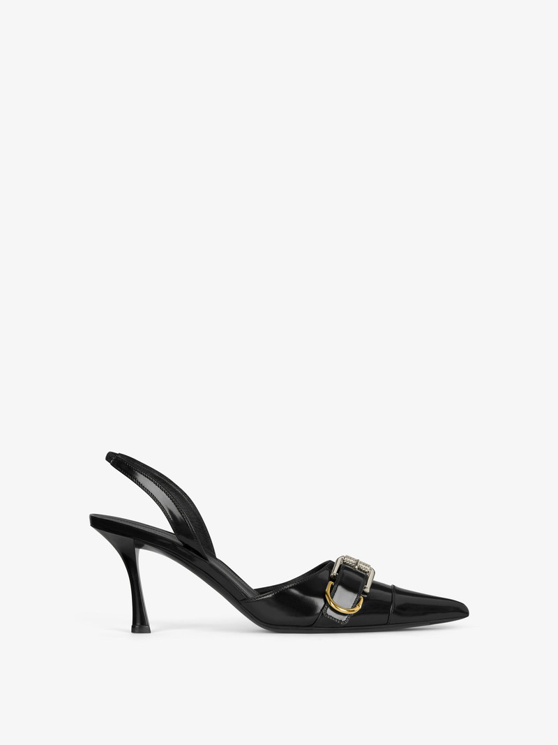 VOYOU SLINGBACKS IN LEATHER - 1