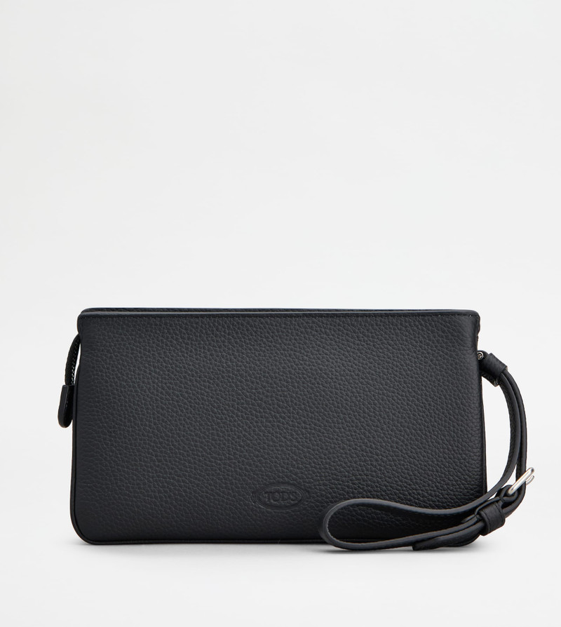 Tod's POUCH IN LEATHER SMALL - BLACK outlook
