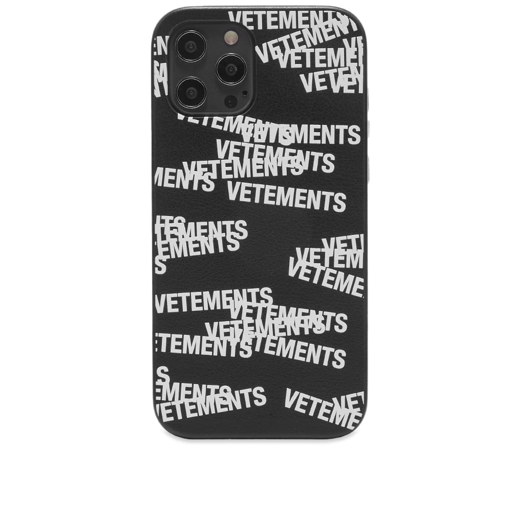 VETEMENTS Stamped Logo iPhone 12 Pro Max Case - 1