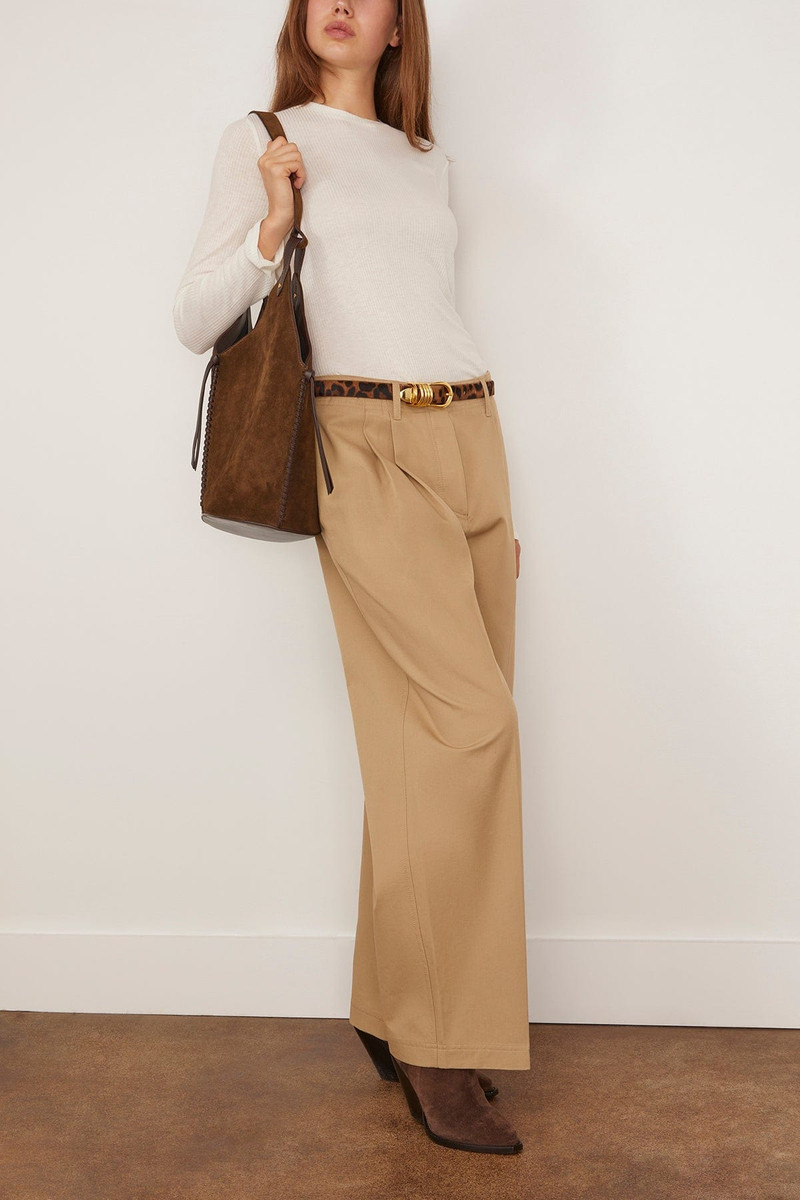 Loulou de Saison Ortigia Long Sleeve Top in Ivory outlook