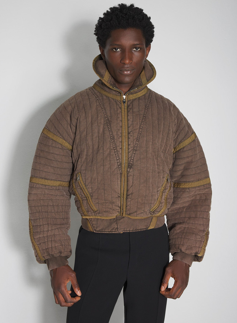brown quilted cargo jacket 1