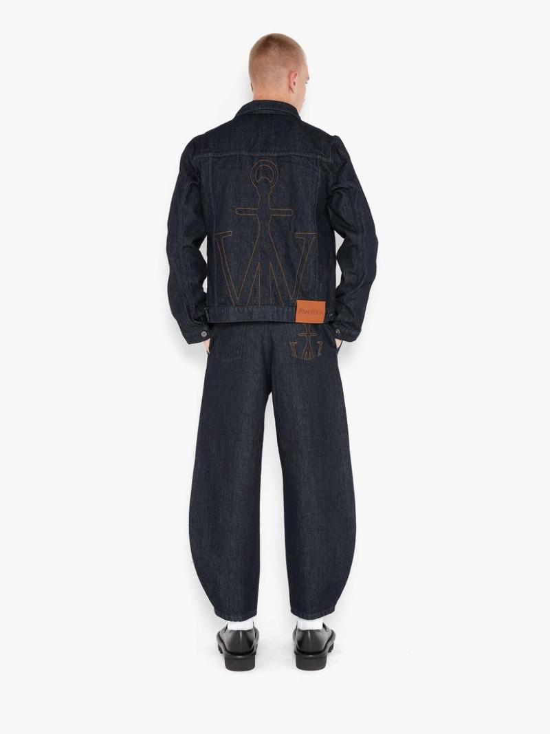 SWAN PRINTED CURVED DENIM JEANS 4