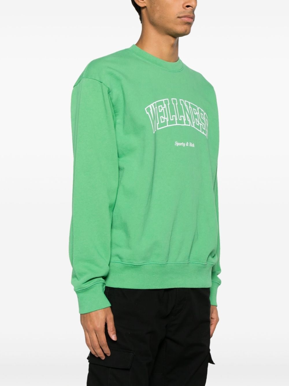 slogan-print cotton sweatshirt - 2