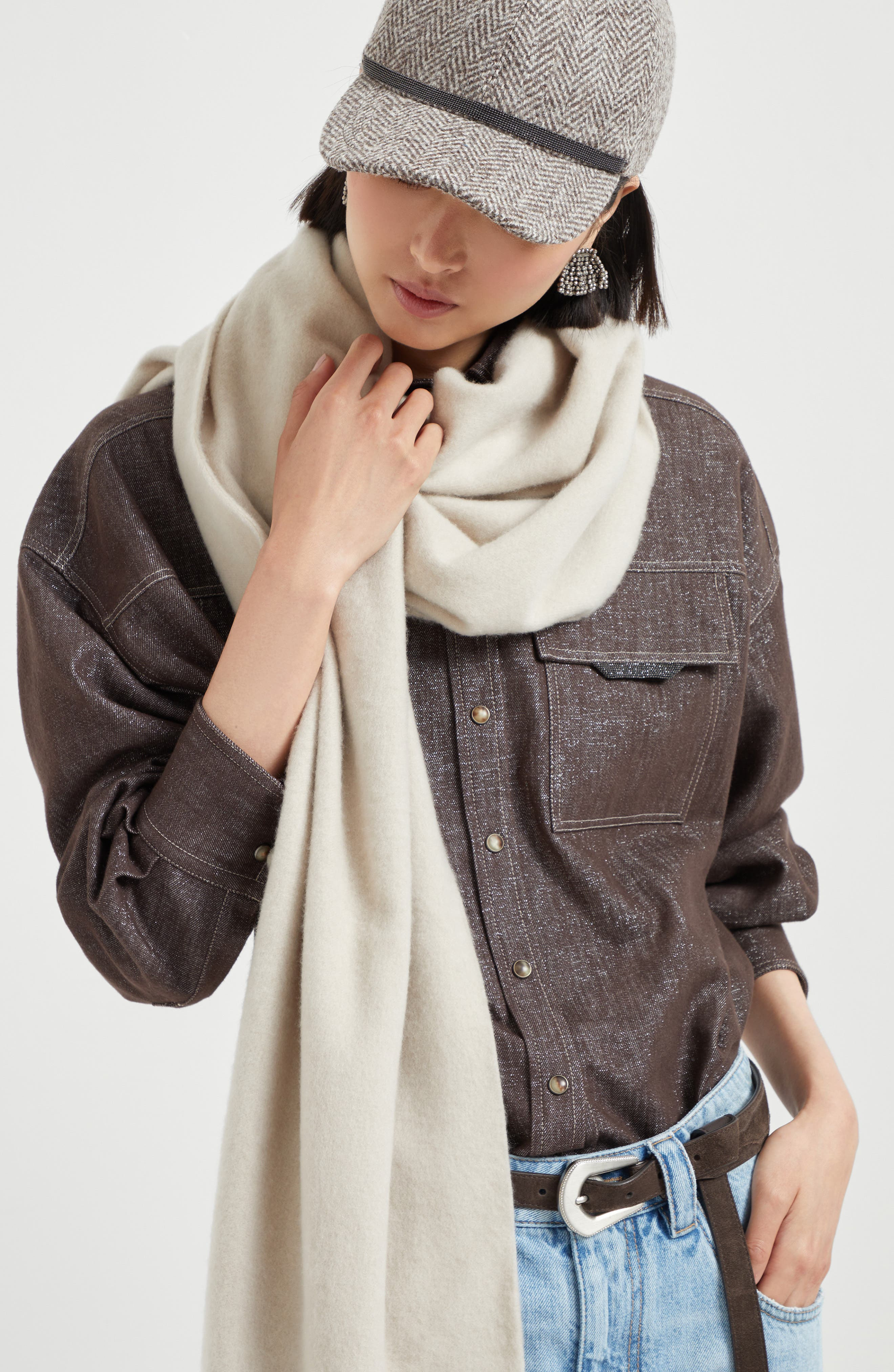 Brunello Cucinelli Cashmere scarf in Buff at Nordstrom - 5
