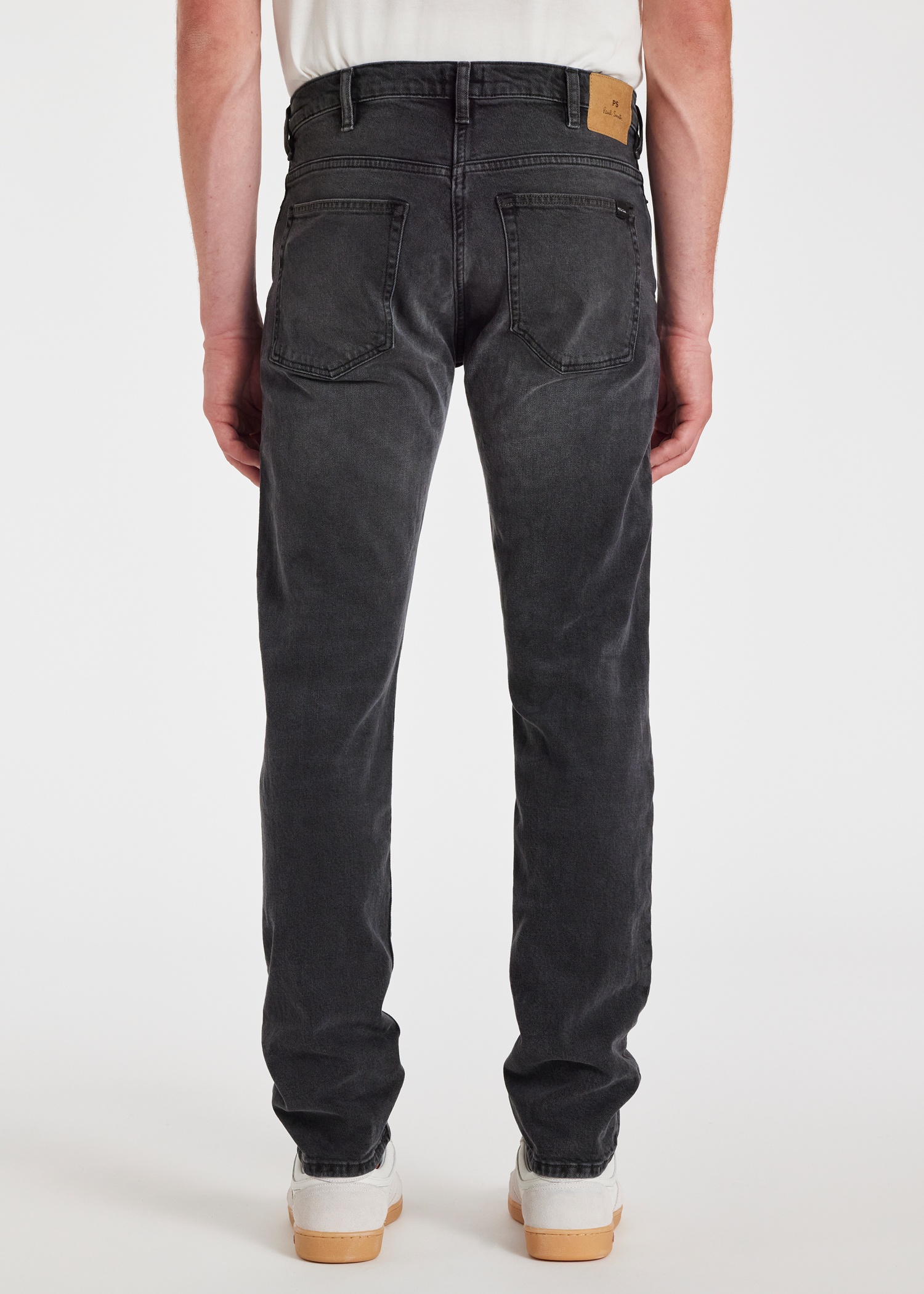 Tapered-Fit Antique-Wash Black Stretch Jeans - 5