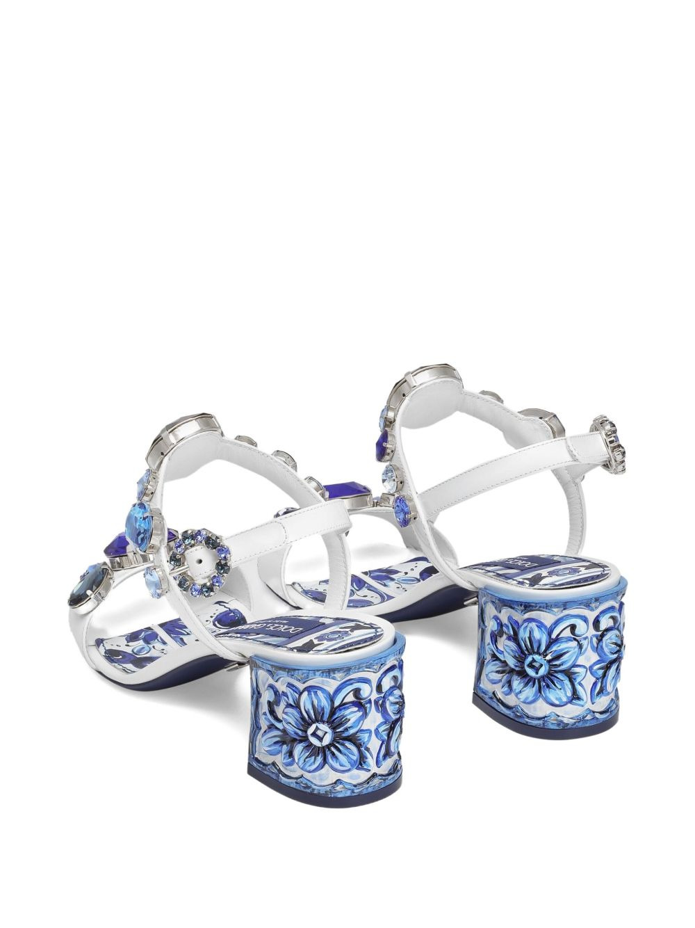 60mm leather heeled sandals - 3