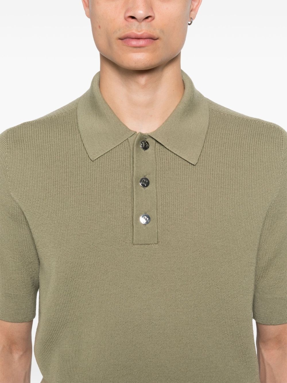 logo-patch polo shirt - 5