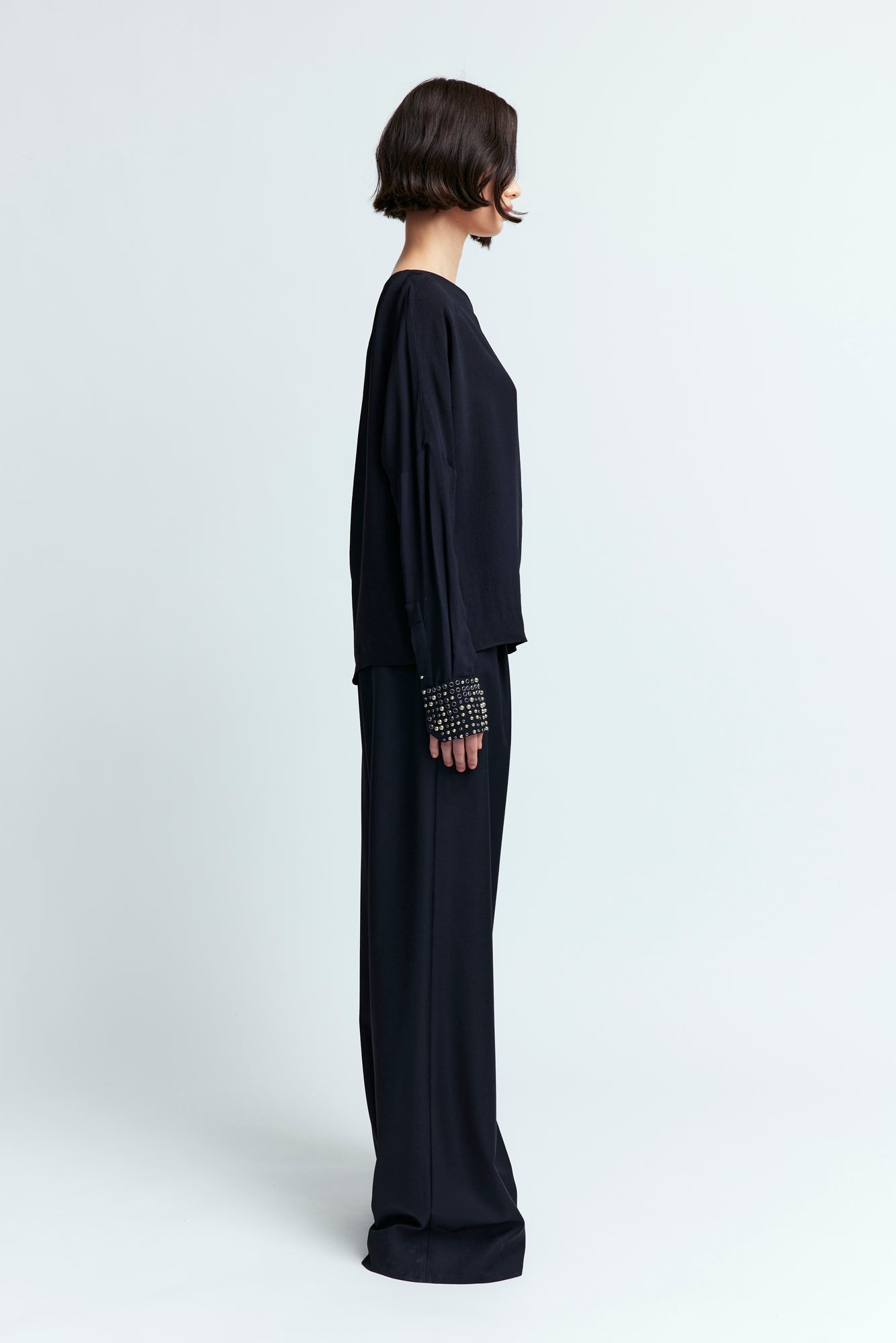 VOLANTE TOP IN CREPE - 5
