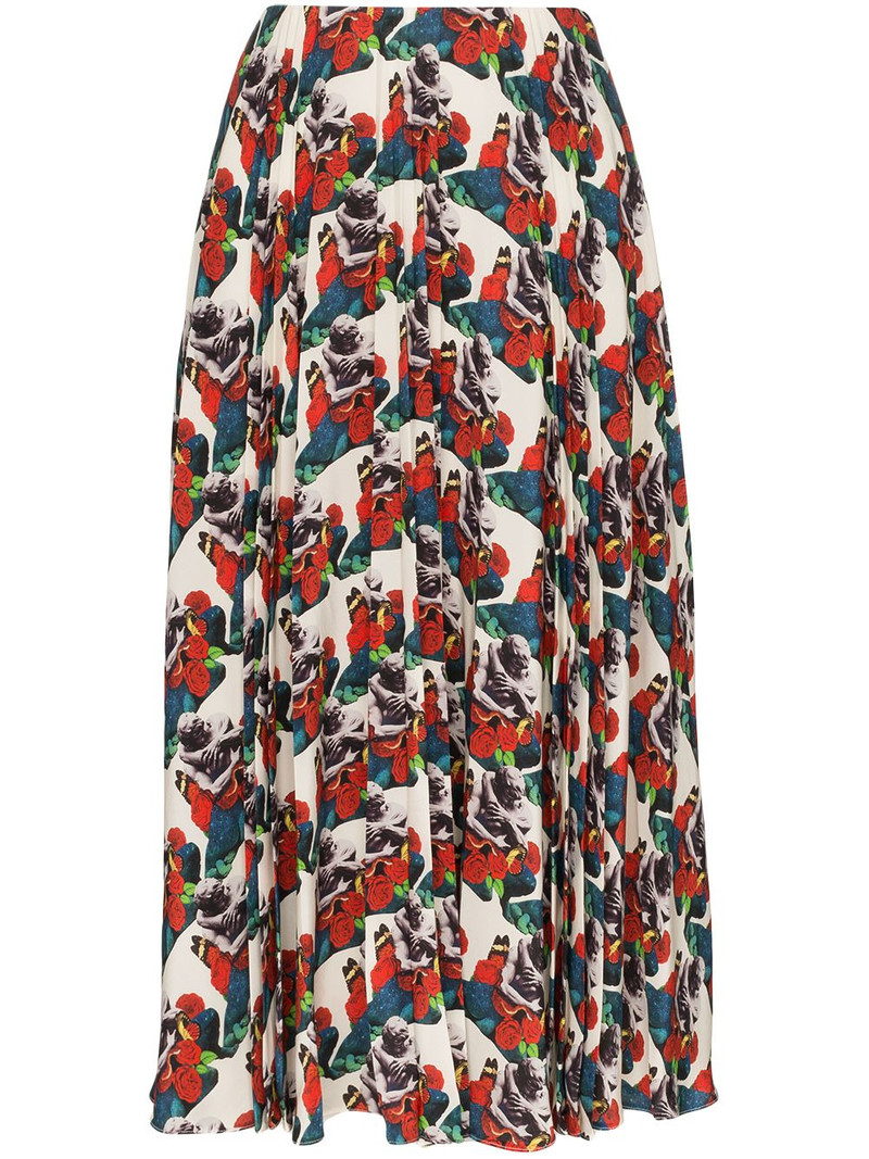 x Undercover Lovers print pleated skirt 1