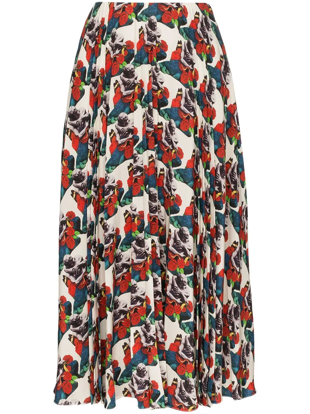 x Undercover Lovers print pleated skirt - 1