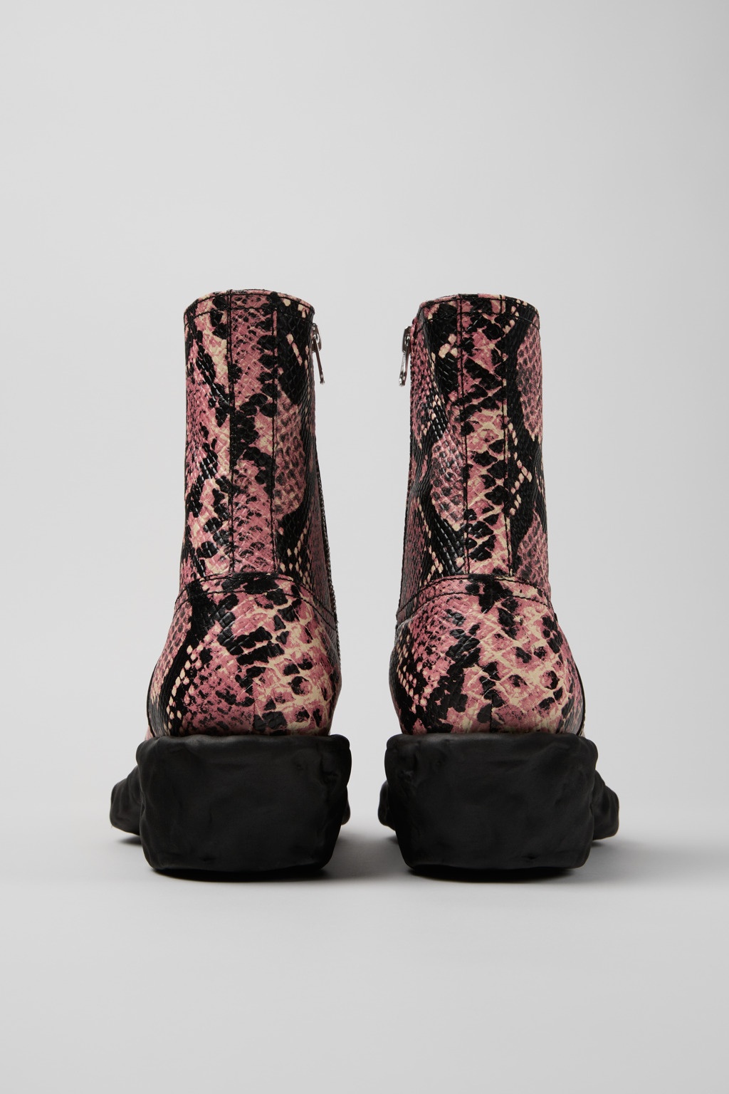 Multicolor Leather Zip Bootie - 3