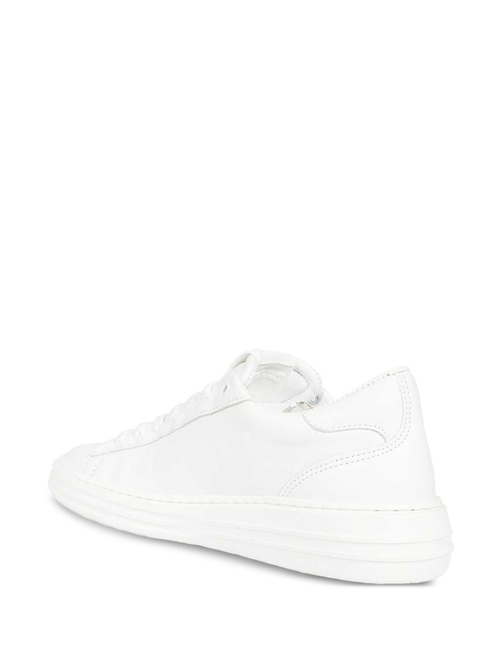 logo-detail leather sneakers - 3