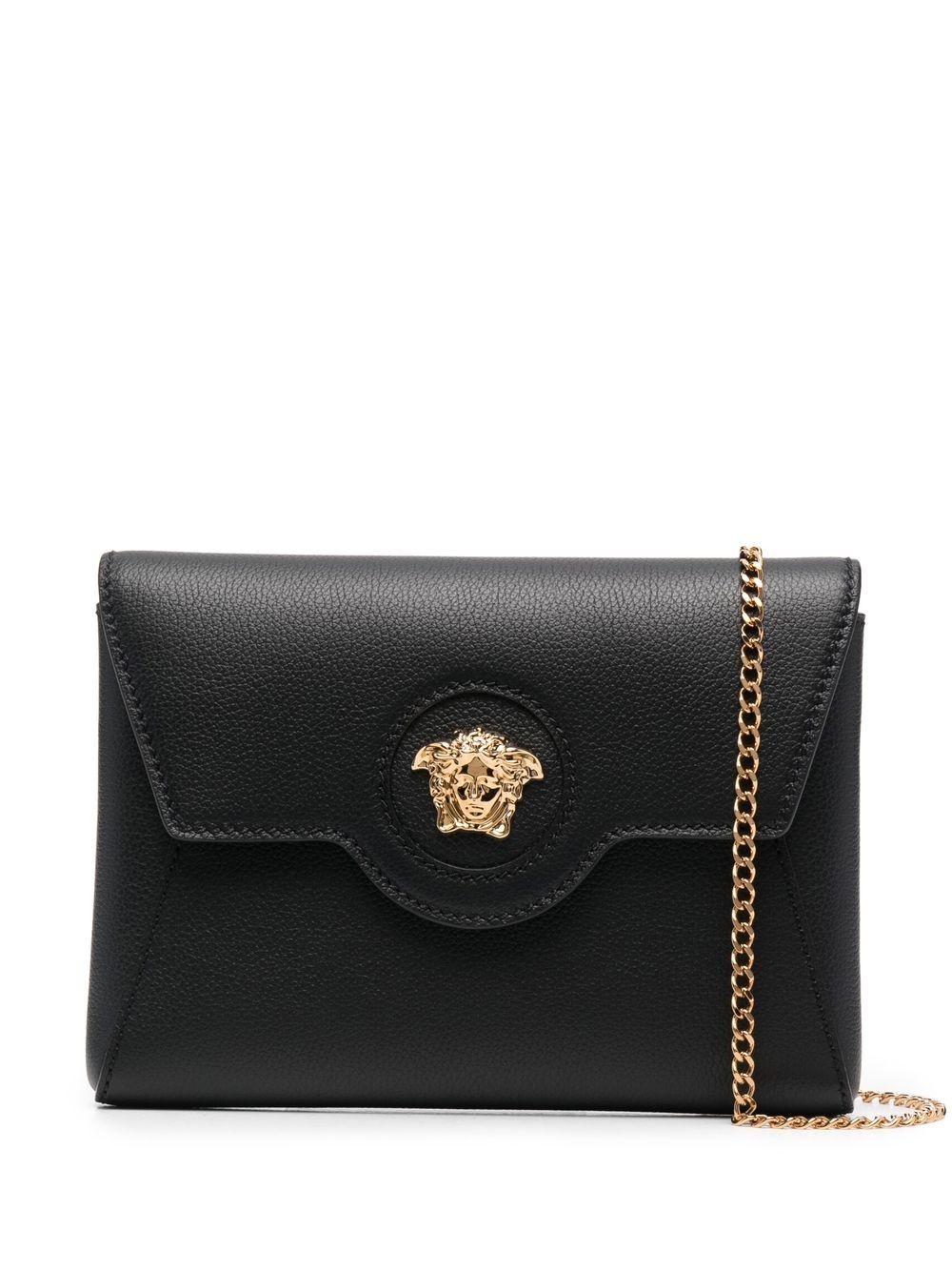 Medusa-plaque leather crossbody bag - 1