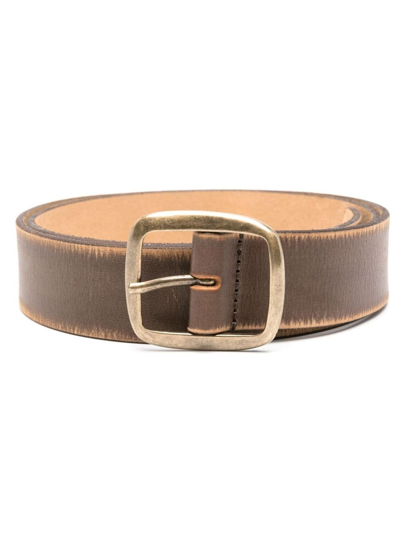 logo-debossed leather belt 1
