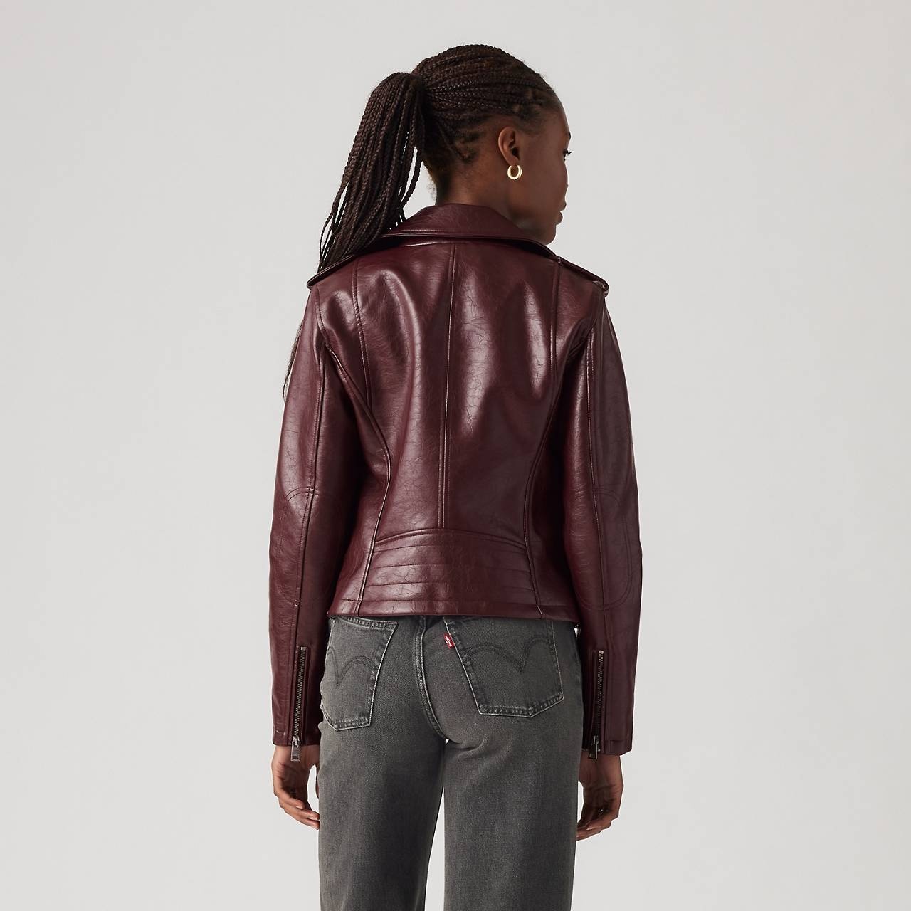 FAUX LEATHER MOTO JACKET - 3