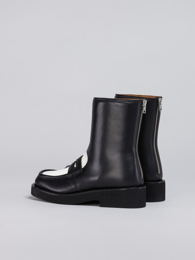 Marni BI-COLORED LEATHER ANKLE BOOT outlook