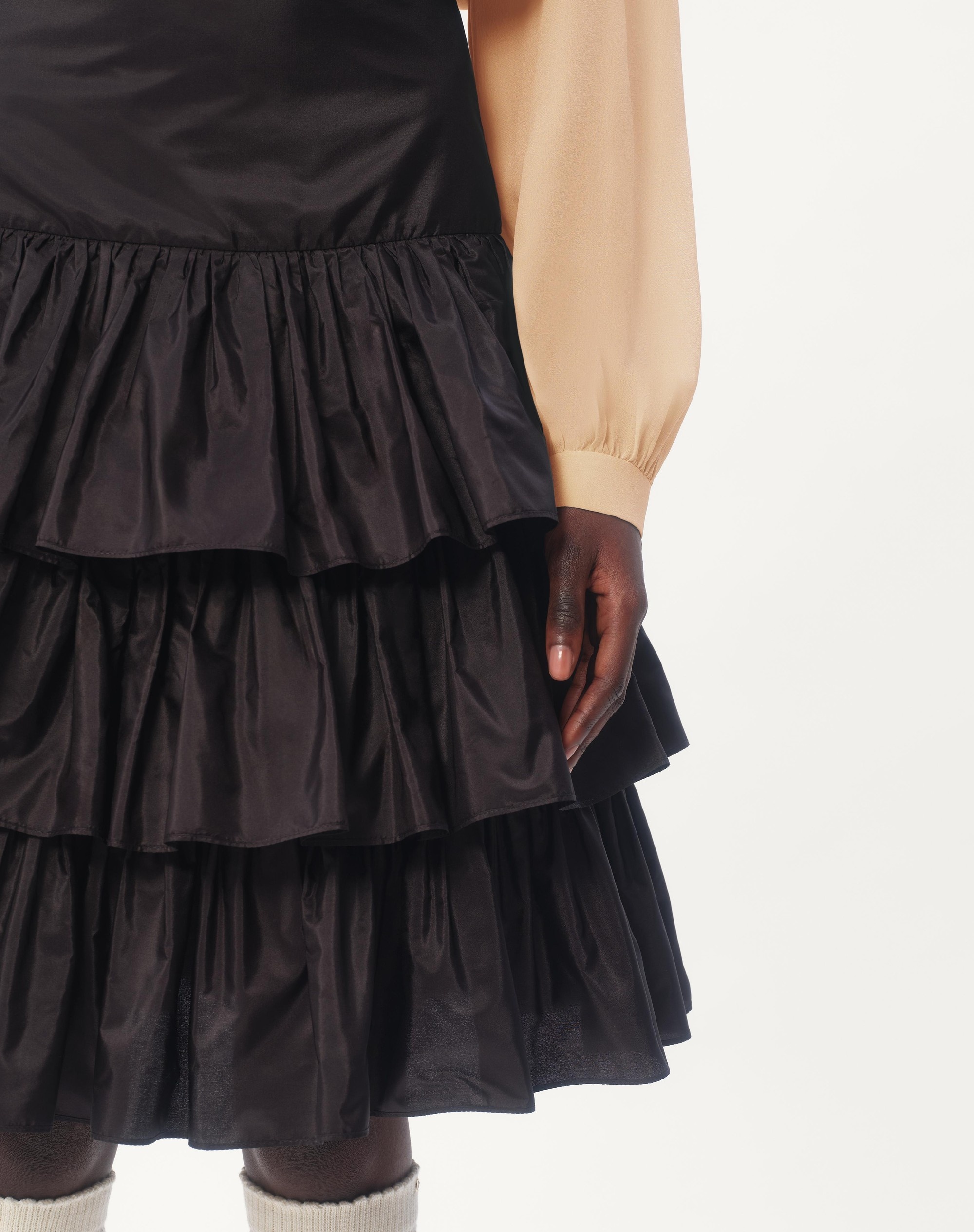 RUFFLED TAFFETA SKIRT - 4