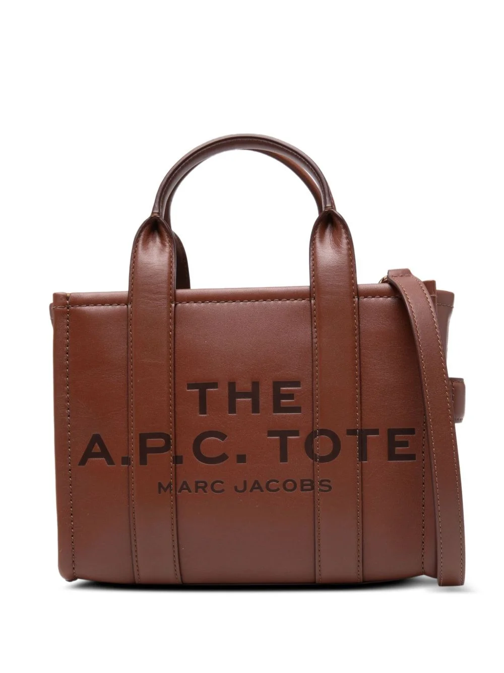 leather tote bag - 1