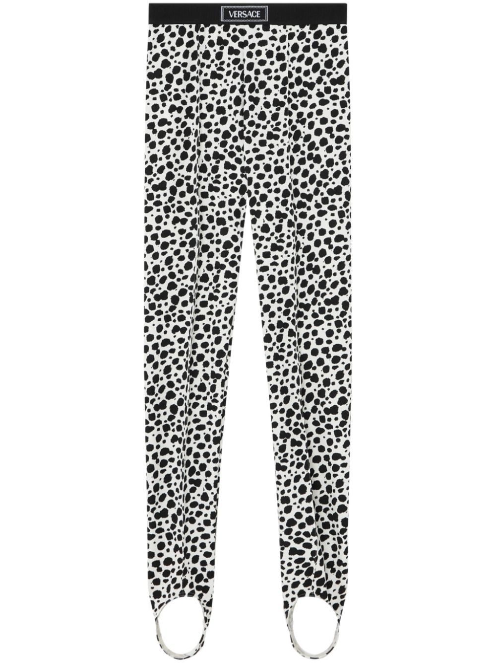 printed stirrup leggings - 1