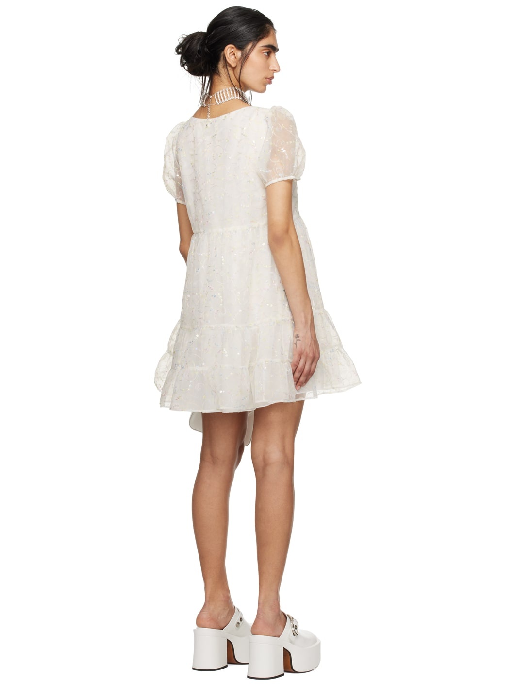 SSENSE Exclusive White Gathered Minidress - 3