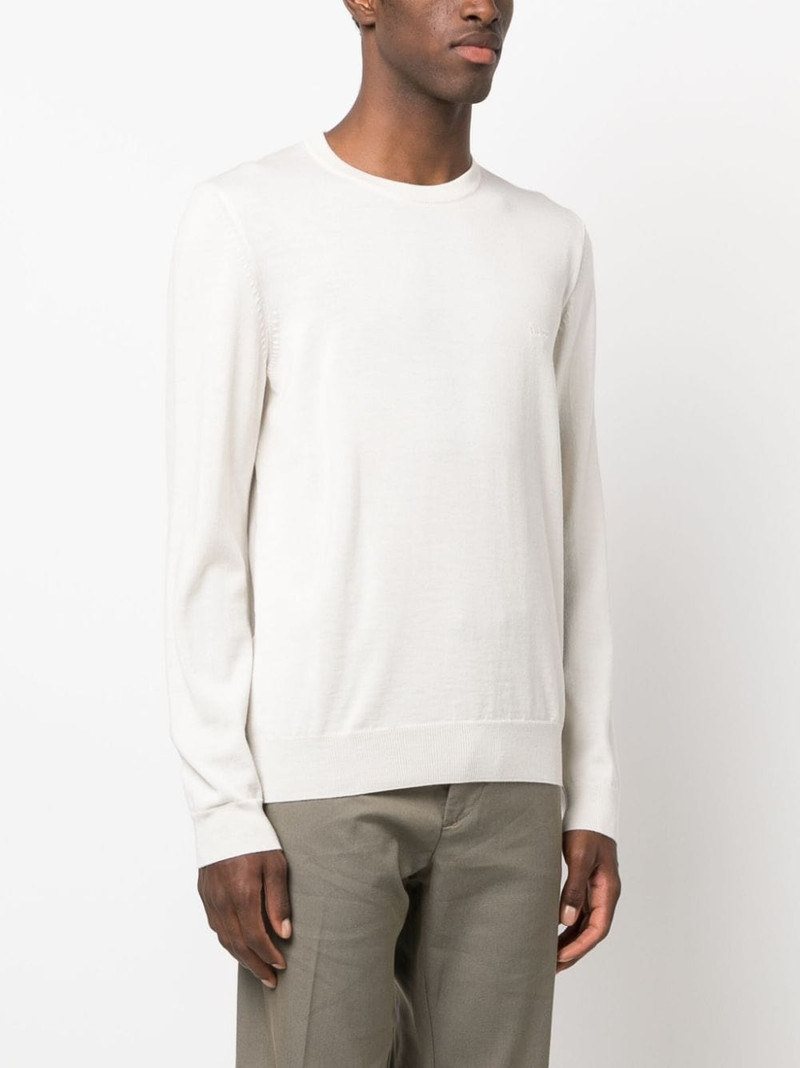 logo-embroidered cotton jumper 3