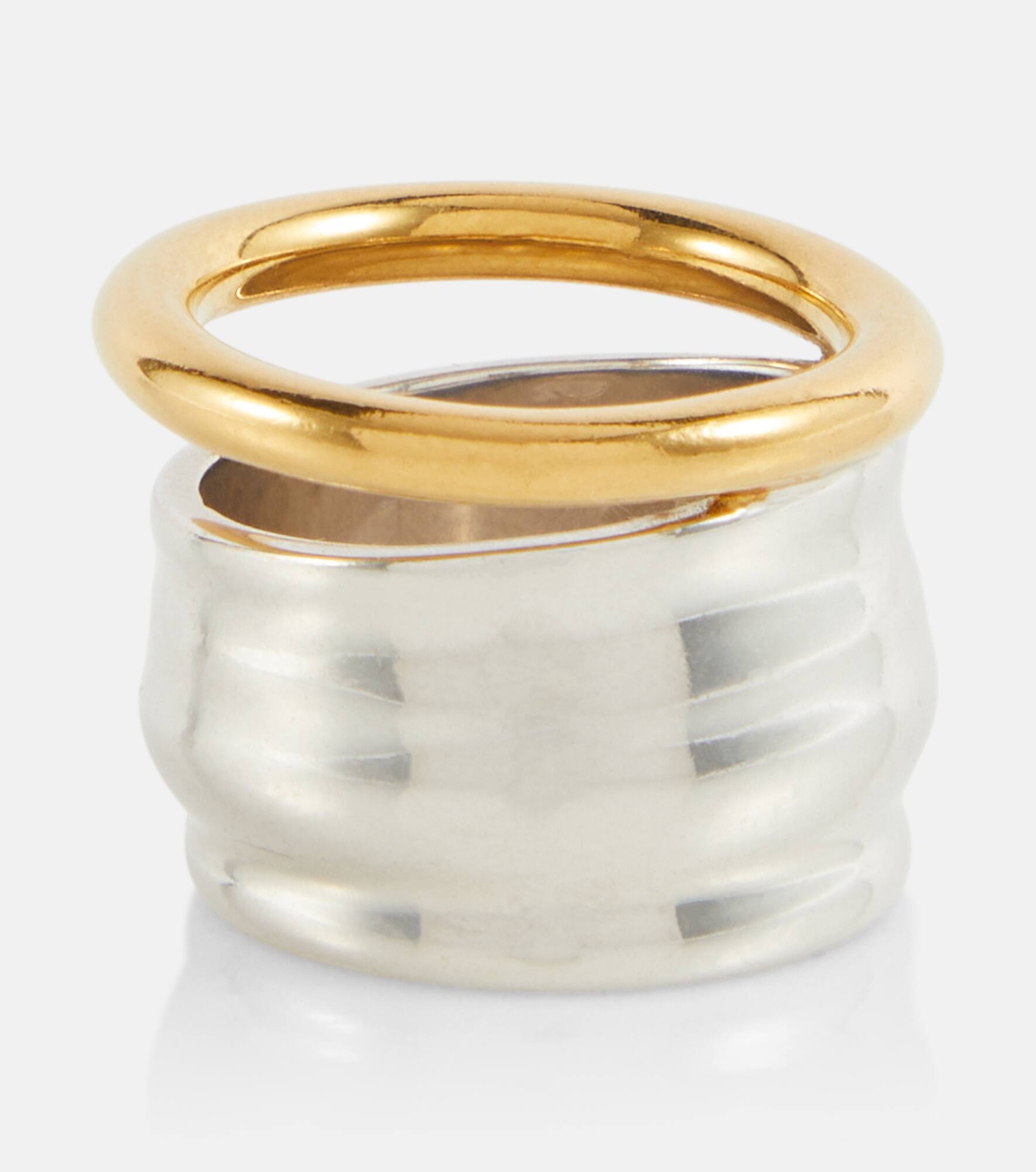Silver & Gold Nappa Knot Ring - 2