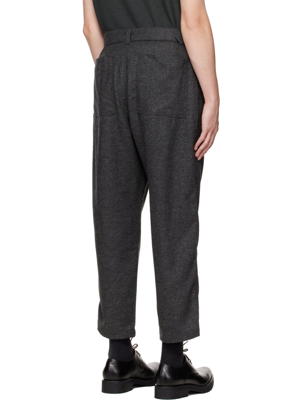 Gray Belted Trousers - 3