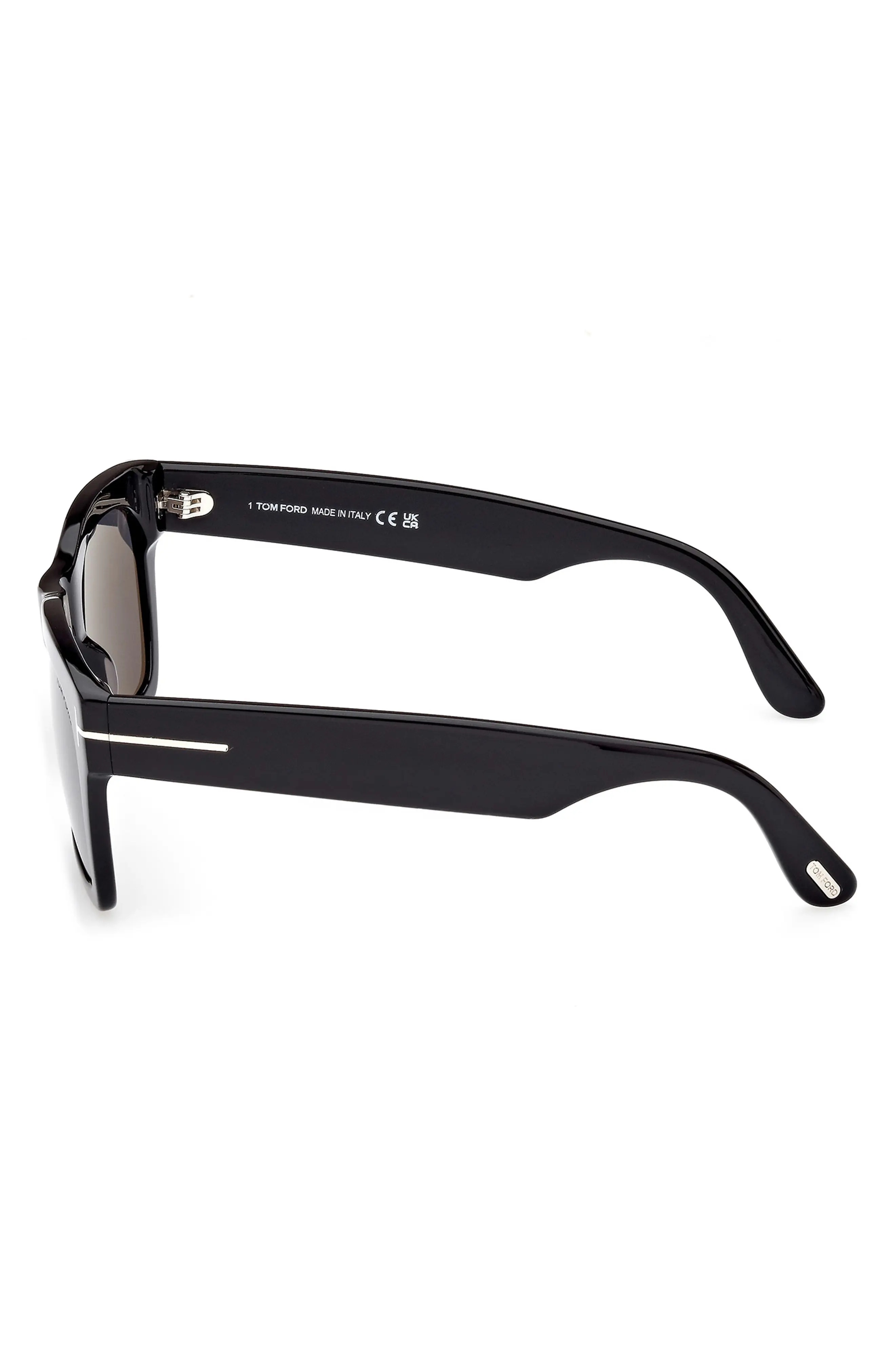 Nico 56mm Square Sunglasses in Shiny Black /Smoke - 4