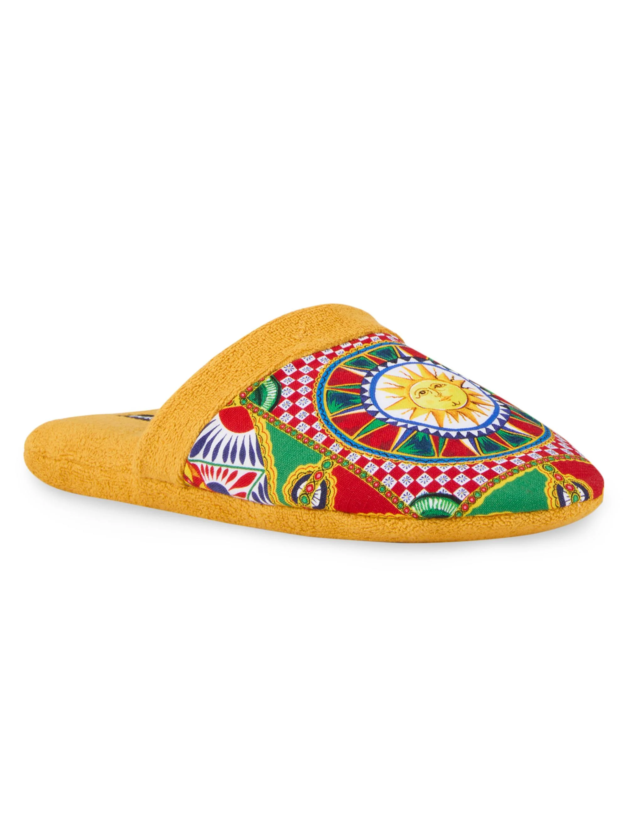 Men's Carretto Siciliano Terry Slippers - Yellow - 1