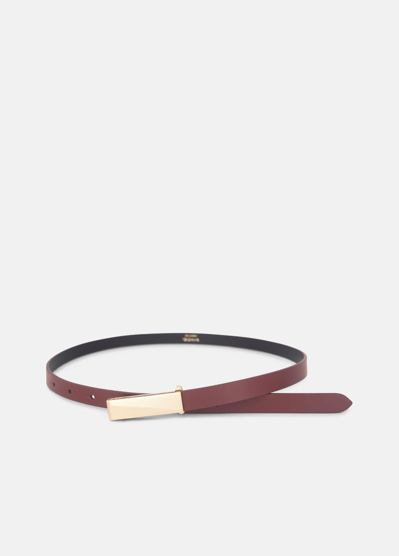 Vince Women's 15mm Elongated Plaque Leather Belt outlook