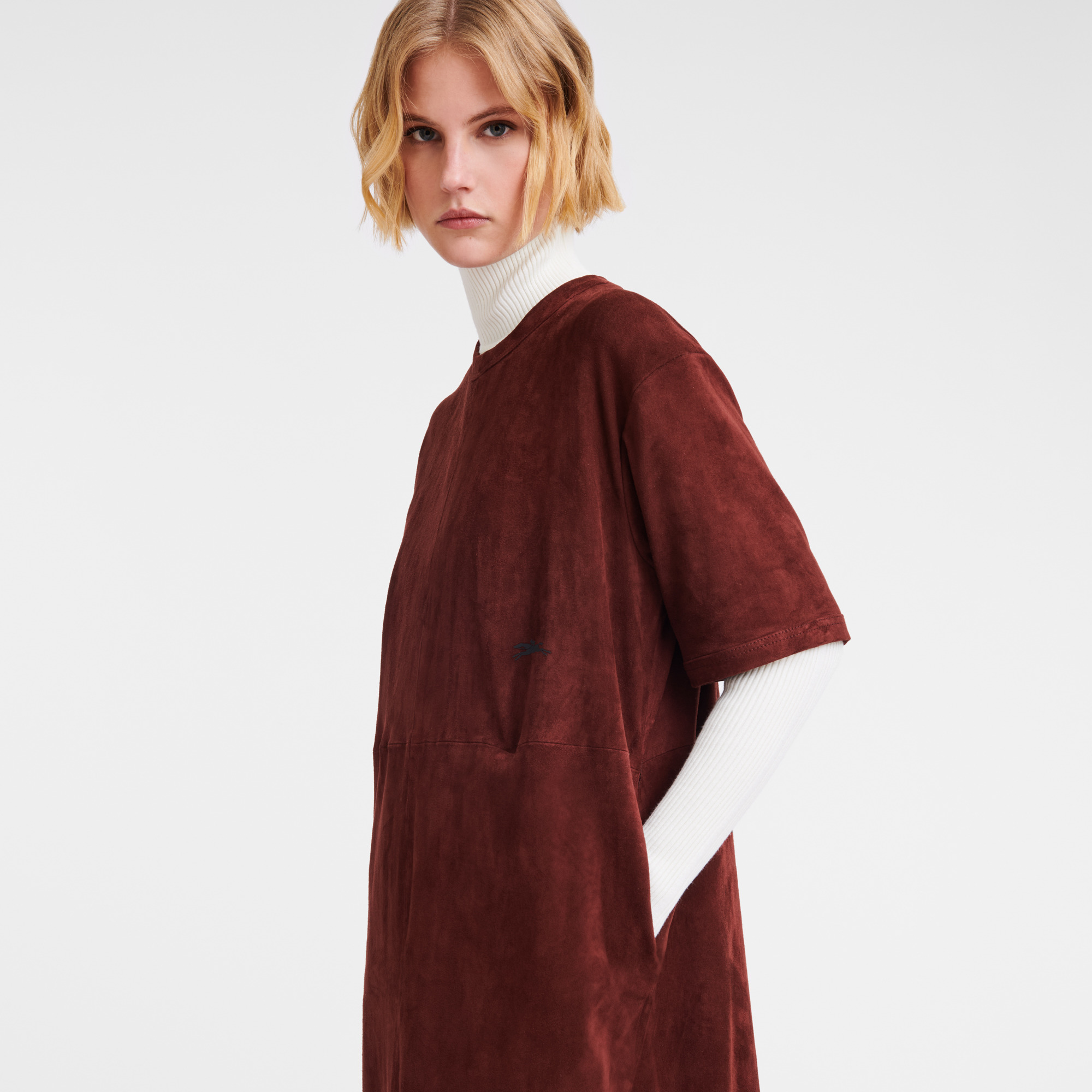Leather long dress Burgundy - Leather - 5