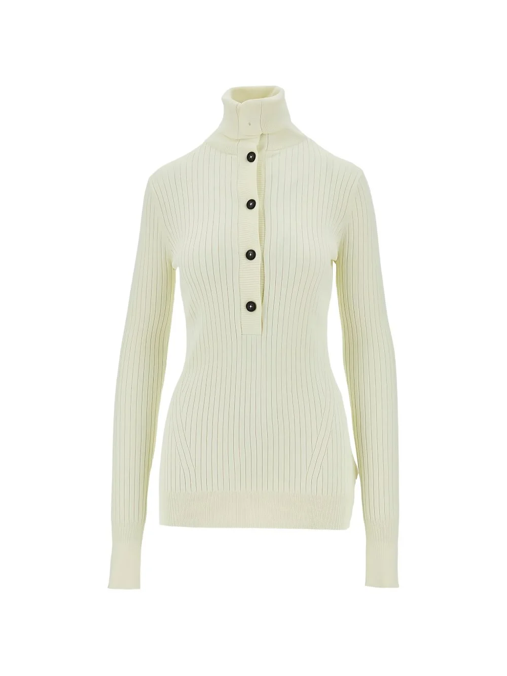 button turtleneck sweater - 1