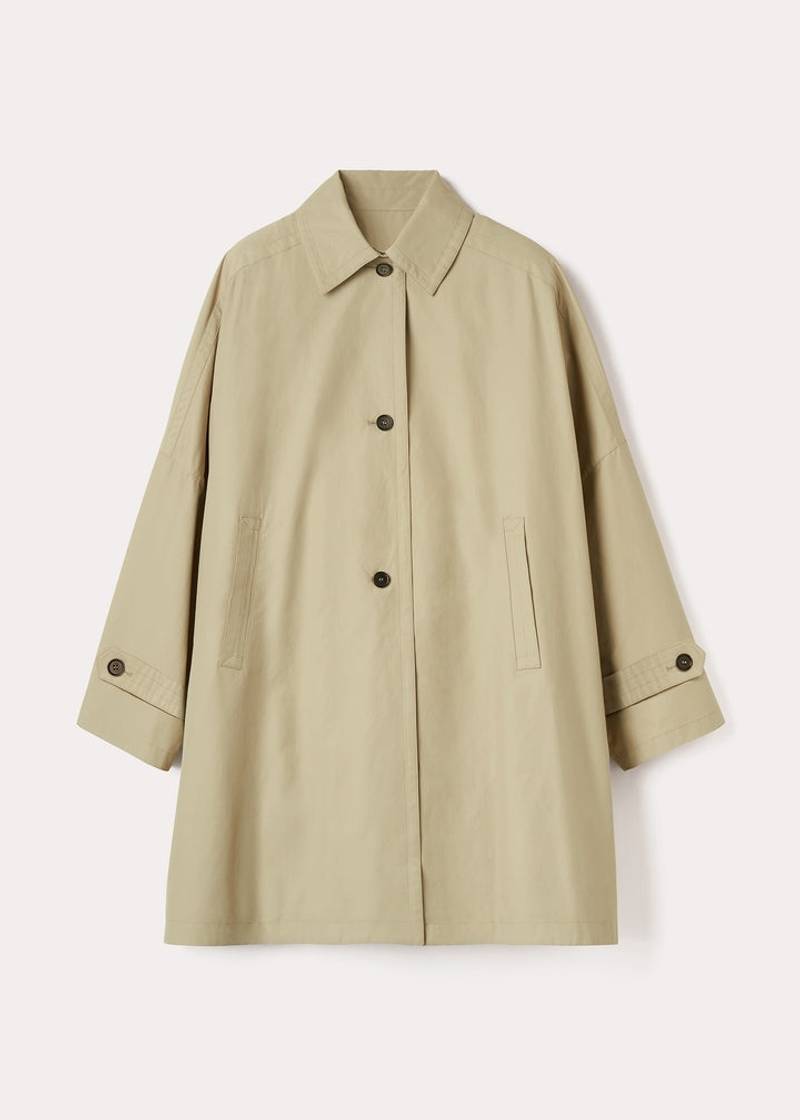TOTEME Gabardine car coat cashew - 7462521798820 | REVERSIBLE