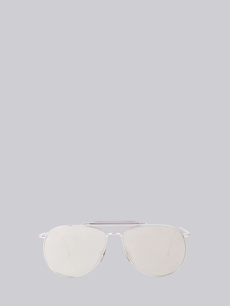 TB015- Silver Aviator Sunglasses 1